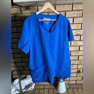 Light blue greys anatomy scrub top 3x‎